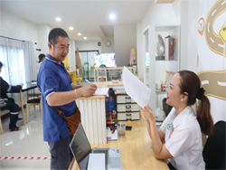 ลงทะเบียนรับเอกสารประกอบการฝึกอบรม