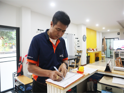 ลงทะเบียนรับเอกสารประกอบการฝึกอบรม