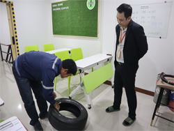 การตรวจสอบสภาพยาง และระบบรองรับน้ำหนัก