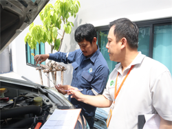 การตรวจสอบระบบหล่อลื่น และของเหลวภายในรถ