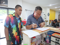 ลงทะเบียนรับเอกสารประกอบการฝึกอบรม