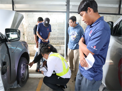 การตรวจสอบสภาพยาง และระบบรองรับน้ำหนัก