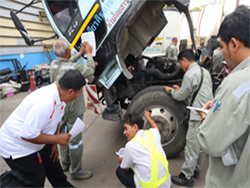 การตรวจสอบสภาพยางและระบบรองรับน้ำหนักบรรทุกเบื้องต้น