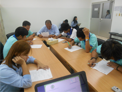 ทำข้อสอบก่อนการฝึกอบรม