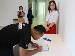 ลงทะเบียนรับเอกสารประกอบกิจกรรมฝึกอบรม