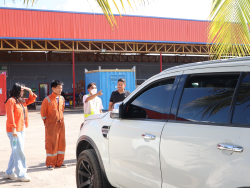 สาธิตเทคนิคการตรวจสอบความปลอดภัยรอบตัวรถ