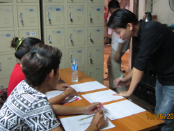 ลงทะเบียนรับข้อสอบก่อนเริ่มกิจกรรม