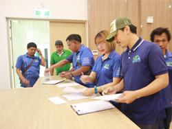 ลงทะเบียนรับเอกสารประกอบการฝึกอบรม