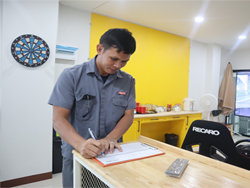 ลงทะเบียนรับเอกสารประกอบการฝึกอบรม