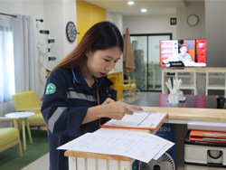 ลงทะเบียนรับเอกสารประกอบการฝึกอบรม