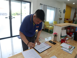 ลงทะเบียนรับเอกสารประกอบการฝึกอบรม