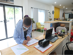 ลงทะเบียนรับเอกสารประกอบการฝึกอบรม