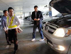 การตรวจสอบความปลอดภัยบริเวณโดยรอบตัวรถก่อนการเดินทาง
