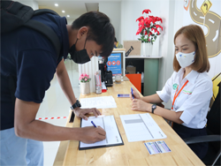 ลงทะเบียนทดสอบความรู้ก่อน และหลังการฝึกอบรม