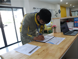 ลงทะเบียนทดสอบความรู้ก่อน และหลังการฝึกอบรม