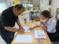 ลงทะเบียนทดสอบความรู้ก่อน และหลังการฝึกอบรม