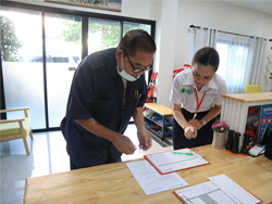 ลงทะเบียนทดสอบความรู้ก่อน และหลังการฝึกอบรม