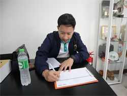 ลงทะเบียนรับเอกสารประกอบการฝึกอบรม