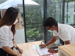 ลงทะเบียนรับเอกสารประกอบการฝึกอบรม