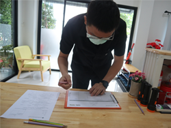 ลงทะเบียนรับเอกสารประกอบการฝึกอบรม