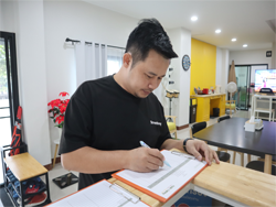 ลงทะเบียนรับเอกสารประกอบการฝึกอบรม