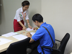 ลงทะเบียนรับเอกสารประกอบการฝึกอบรม