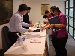 ลงทะเบียนรับเอกสารประกอบการฝึกอบรม