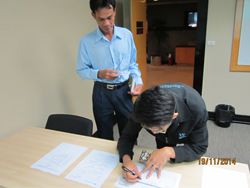 ลงทะเบียนรับเอกสารก่อนการฝึกอบรม