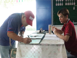 ลงทะเบียนรับเอกสารประกอบการฝึกอบรม