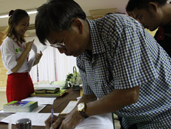ลงทะเบียนรับเอกสารประกอบกกิจกรรมฝึกอบรม