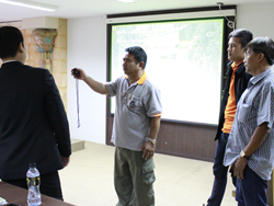 ทดสอบทักษะการจับเวลา  และการนับตามกฎการทิ้งระยะห่าง