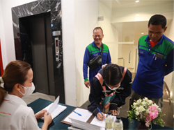 ลงทะเบียนรับเอกสารประกอบการฝึกอบรม
