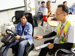 ฝึก และทดสอบปฏิกิริยาการตอบสนองในสถานการณ์ฉุกเฉินด้วยเครื่อง Driving Simulator