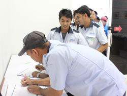 ลงทะเบียนรับเอกสารประกอบการฝึกอบรม