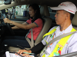 ฝึก และประเมินทักษะการขับรถเชิงป้องกันอุบัติเหตุบนถนนจริง On Road Evaluate with Instructor