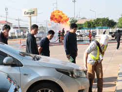สาธิตเทคนิคการตรวจสอบความปลอดภัยรอบตัวรถ