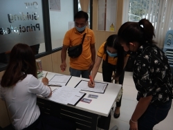 ลงทะเบียนรับเอกสารประกอบการฝึกอบรม