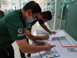 ลงทะเบียนรับเอกสารประกอบการฝึกอบรม