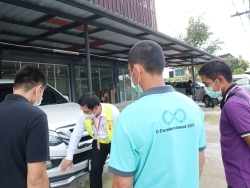 สาธิตเทคนิคการตรวจสอบความปลอดภัยรอบตัวรถ