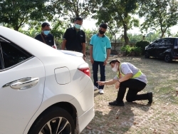 สาธิตเทคนิคการตรวจสอบความปลอดภัยรอบตัวรถ