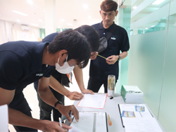 ลงทะเบียนทดสอบความรู้ก่อน และหลังการฝึกอบรม