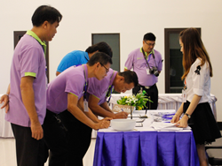 ลงทะเบียนรับเอกสารประกอบการฝึกอบรม
