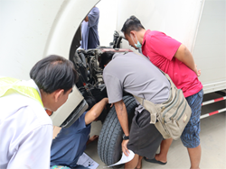 การตรวจสอบสภาพยางและระบบรองรับน้ำหนักบรรทุกเบื้องต้น