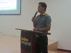 กล่าวต้อนรับพร้อมเปิดการฝึกอบรม  โดยฝ่าย Safety