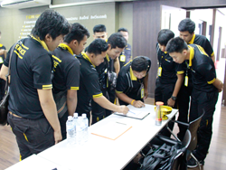 ลงทะเบียนรับเอกสารประกอบการฝึกอบรม