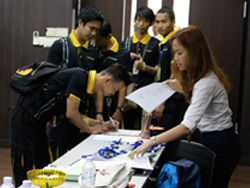 ลงทะเบียนรับเอกสารประกอบการฝึกอบรม