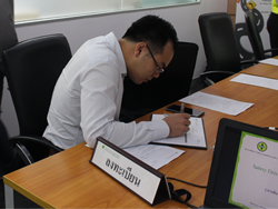 ลงทะเบียนรับเอกสารประกอบการฝึกอบรม