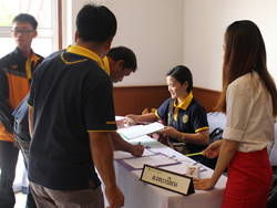 ลงทะเบียนรับเอกสารประกอบการฝึกอบรม