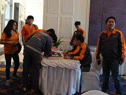 ลงทะเบียนรับเอกสารประกอบการฝึกอบรม