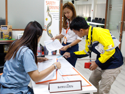 ลงทะเบียนรับเอกสารประกอบการฝึกอบรม